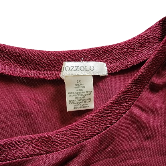Bozzolo size 2X Color: Burgundy - Picture 3 of 6
